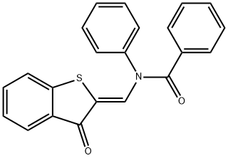 N-[(3-oxo-1-benzothien-2(3H)-ylidene)methyl]-N-phenylbenzamide Struktur