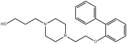 3-{4-[2-([1,1'-biphenyl]-2-yloxy)ethyl]-1-piperazinyl}-1-propanol Struktur