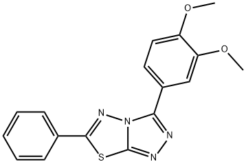 3-(3,4-dimethoxyphenyl)-6-phenyl[1,2,4]triazolo[3,4-b][1,3,4]thiadiazole Struktur