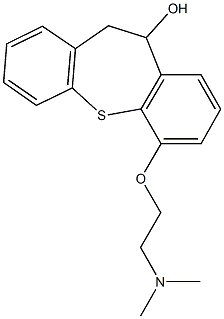 6-[2-(dimethylamino)ethoxy]-10,11-dihydrodibenzo[b,f]thiepin-10-ol Struktur