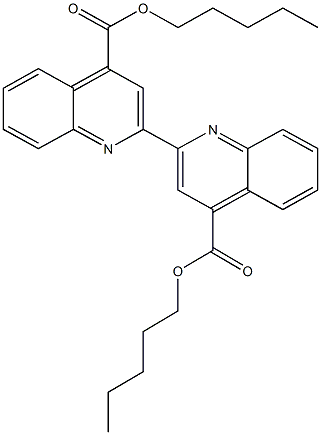 dipentyl 2,2'-bis[4-quinolinecarboxylate] Struktur