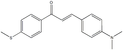 3-[4-(dimethylamino)phenyl]-1-[4-(methylsulfanyl)phenyl]-2-propen-1-one Struktur