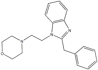 2-benzyl-1-[2-(4-morpholinyl)ethyl]-1H-benzimidazole Struktur