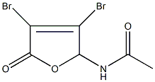 N-(3,4-dibromo-5-oxo-2,5-dihydro-2-furanyl)acetamide Struktur