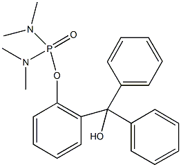 2-[hydroxy(diphenyl)methyl]phenyl N,N,N',N'-tetramethyldiamidophosphate Struktur