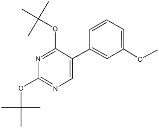 2,4-ditert-butoxy-5-(3-methoxyphenyl)pyrimidine Struktur