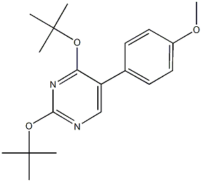 2,4-ditert-butoxy-5-(4-methoxyphenyl)pyrimidine Struktur