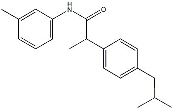 2-(4-isobutylphenyl)-N-(3-methylphenyl)propanamide Struktur