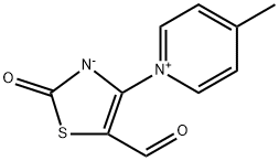 5-formyl-4-(4-methylpyridin-1-ylium)-2-oxo-2,3-dihydro-1,3-thiazol-3-ide Struktur