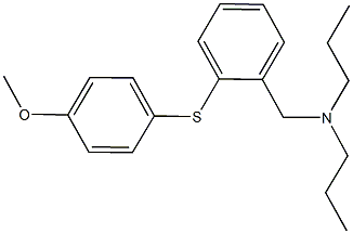 N-{2-[(4-methoxyphenyl)sulfanyl]benzyl}-N,N-dipropylamine Struktur