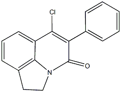 6-chloro-5-phenyl-1,2-dihydro-4H-pyrrolo[3,2,1-ij]quinolin-4-one Struktur