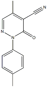 5-methyl-2-(4-methylphenyl)-3-oxo-2,3-dihydro-4-pyridazinecarbonitrile Struktur