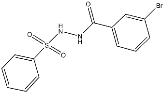 N'-(3-bromobenzoyl)benzenesulfonohydrazide Struktur