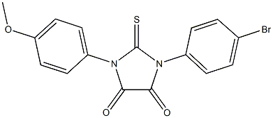 1-(4-bromophenyl)-3-(4-methoxyphenyl)-2-thioxoimidazolidine-4,5-dione Struktur