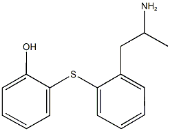 2-{[2-(2-aminopropyl)phenyl]sulfanyl}phenol Struktur