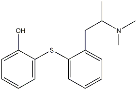 2-({2-[2-(dimethylamino)propyl]phenyl}sulfanyl)phenol Struktur