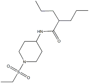 N-[1-(ethylsulfonyl)-4-piperidinyl]-2-propylpentanamide Struktur