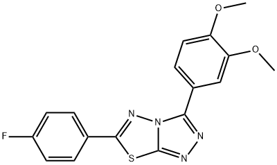 3-(3,4-dimethoxyphenyl)-6-(4-fluorophenyl)[1,2,4]triazolo[3,4-b][1,3,4]thiadiazole Struktur