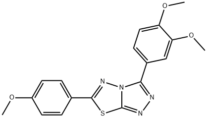 3-(3,4-dimethoxyphenyl)-6-(4-methoxyphenyl)[1,2,4]triazolo[3,4-b][1,3,4]thiadiazole Struktur