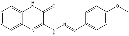 4-methoxybenzaldehyde (3-oxo-3,4-dihydro-2-quinoxalinyl)hydrazone Struktur