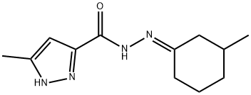 3-methyl-N'-(3-methylcyclohexylidene)-1H-pyrazole-5-carbohydrazide Struktur