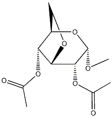 methyl 2,4-di-O-acetyl-3,6-anhydrohexopyranoside Struktur