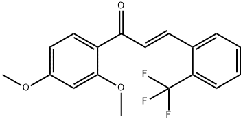 1-(2,4-dimethoxyphenyl)-3-[2-(trifluoromethyl)phenyl]-2-propen-1-one Struktur