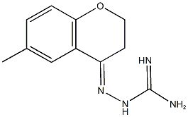 2-(6-methyl-2,3-dihydro-4H-chromen-4-ylidene)hydrazinecarboximidamide Struktur