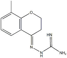 2-(8-methyl-2,3-dihydro-4H-chromen-4-ylidene)hydrazinecarboximidamide Struktur