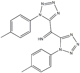 bis[1-(4-methylphenyl)-1H-tetraazol-5-yl]methanimine Struktur