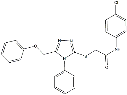 N-(4-chlorophenyl)-2-{[5-(phenoxymethyl)-4-phenyl-4H-1,2,4-triazol-3-yl]sulfanyl}acetamide Struktur