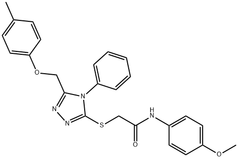 N-(4-methoxyphenyl)-2-({5-[(4-methylphenoxy)methyl]-4-phenyl-4H-1,2,4-triazol-3-yl}sulfanyl)acetamide Struktur