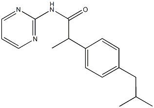 2-(4-isobutylphenyl)-N-(2-pyrimidinyl)propanamide Struktur