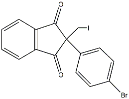 2-(4-bromophenyl)-2-(iodomethyl)-1H-indene-1,3(2H)-dione Struktur