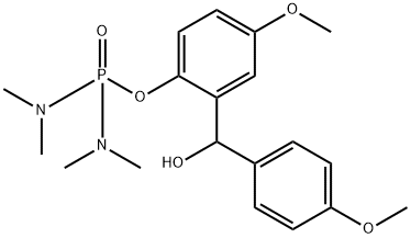 2-[hydroxy(4-methoxyphenyl)methyl]-4-methoxyphenyl N,N,N',N'-tetramethyldiamidophosphate Struktur