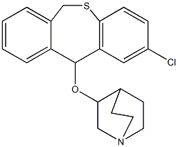 3-[(2-chloro-6,11-dihydrodibenzo[b,e]thiepin-11-yl)oxy]quinuclidine Struktur