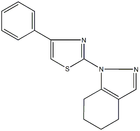 1-(4-phenyl-1,3-thiazol-2-yl)-4,5,6,7-tetrahydro-1H-indazole Struktur