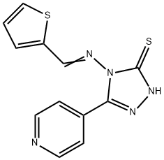 5-(4-pyridinyl)-4-[(2-thienylmethylene)amino]-2,4-dihydro-3H-1,2,4-triazole-3-thione Struktur