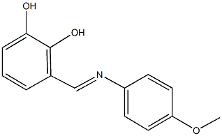 3-{[(4-methoxyphenyl)imino]methyl}-1,2-benzenediol Struktur