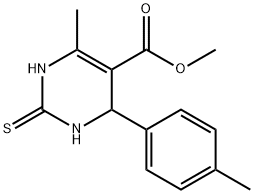 methyl 6-methyl-4-(4-methylphenyl)-2-thioxo-1,2,3,4-tetrahydro-5-pyrimidinecarboxylate Struktur