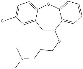 3-[(2-chloro-10,11-dihydrodibenzo[b,f]thiepin-10-yl)sulfanyl]-N,N-dimethyl-1-propanamine Struktur