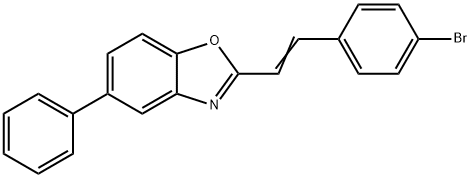 2-[2-(4-bromophenyl)vinyl]-5-phenyl-1,3-benzoxazole Struktur