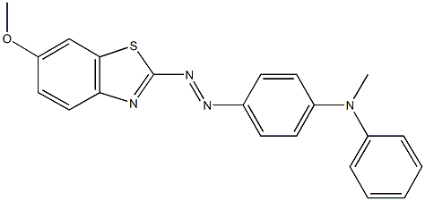 N-{4-[(6-methoxy-1,3-benzothiazol-2-yl)diazenyl]phenyl}-N-methyl-N-phenylamine Struktur