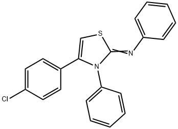 N-(4-(4-chlorophenyl)-3-phenyl-1,3-thiazol-2(3H)-ylidene)-N-phenylamine Struktur