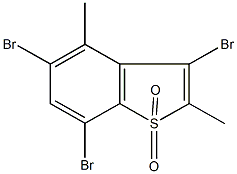 3,5,7-tribromo-2,4-dimethyl-1-benzothiophene 1,1-dioxide Struktur