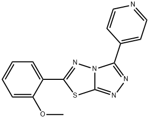 methyl 2-[3-(4-pyridinyl)[1,2,4]triazolo[3,4-b][1,3,4]thiadiazol-6-yl]phenyl ether Struktur