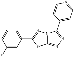 6-(3-fluorophenyl)-3-(4-pyridinyl)[1,2,4]triazolo[3,4-b][1,3,4]thiadiazole Struktur