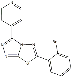 6-(2-bromophenyl)-3-(4-pyridinyl)[1,2,4]triazolo[3,4-b][1,3,4]thiadiazole Struktur