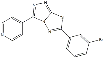 6-(3-bromophenyl)-3-(4-pyridinyl)[1,2,4]triazolo[3,4-b][1,3,4]thiadiazole Struktur