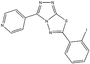 6-(2-iodophenyl)-3-(4-pyridinyl)[1,2,4]triazolo[3,4-b][1,3,4]thiadiazole Struktur